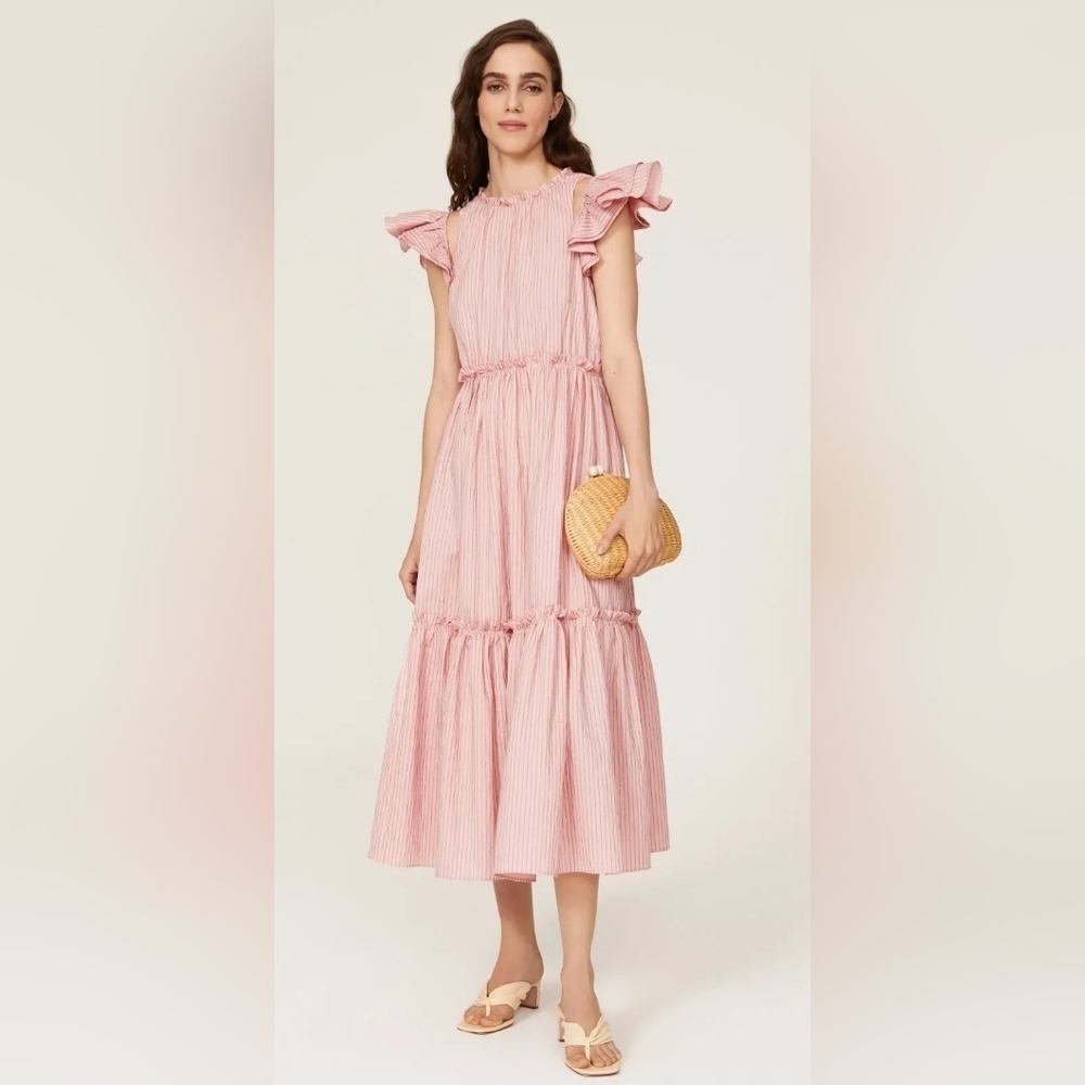 Cinq à Sept Sofia Tiered Midi Dress